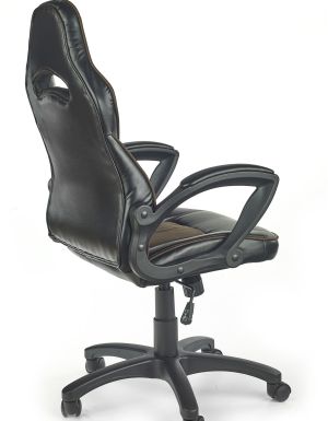 Krzesło biurowe Halmar LIZARD fotel gabinetowy czarno - brązowy 3