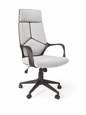 Krzesło biurowe Halmar VOYAGER fotel gabinetowy czarny / jasny popiel 1