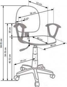 Krzesło biurowe Halmar Darian Bis Różowe 3