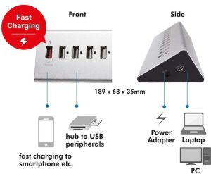 HUB USB LogiLink 10x USB-A 2.0 (UA0226) 5