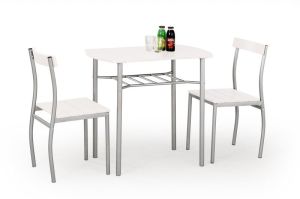 Halmar Zestaw LANCE Stół + 2 krzesła, biały 1