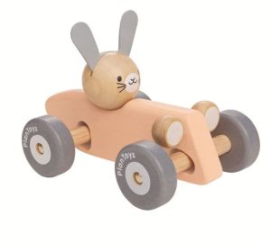 Plan Toys Pastelowa rajdówka z królikiem 1