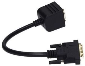 Gembird pasywny adapter/splitter DVI męski do 2x VGA żeński, 0.3m, czarny (A-DVI-2VGA-01) 2