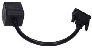 Gembird pasywny adapter/splitter DVI męski do 2x VGA żeński, 0.3m, czarny (A-DVI-2VGA-01) 3