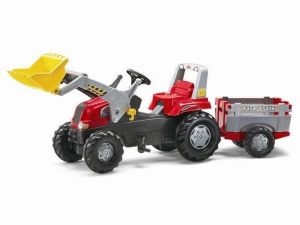 Rolly Toys Traktor Junior czerwony z łyżką i przyczepą (5811397) 1
