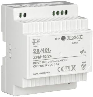 Zamel Zasilacz impulsowy TH-35 60W 24V DC ZPM-60/24 (EXT10000211) 1