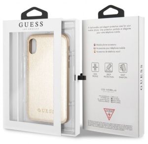 Guess Hardcase do Apple iPhone X złoty (GUHCPXIGLGO) 2