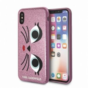 Karl Lagerfeld Hardcase do Apple iPhone X różówy K-Paris (KLHCPXGLCHPI) 4
