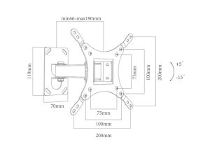 Blow Uchwyt ścienny 76-853 10'' - 37'' 2