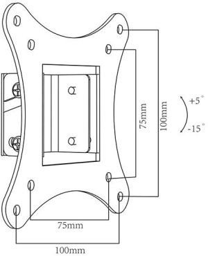 Blow Uchwyt ścienny 76-852 10'' - 25'' 2
