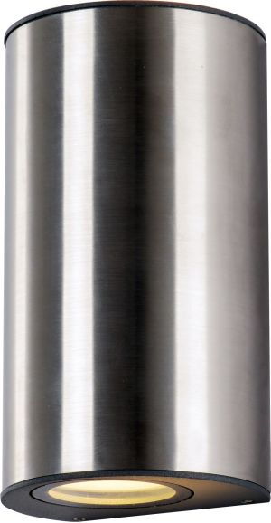 Kinkiet LAMPRIX Kinkiet zewnętrzny z odlewanego aluminium powierzchnia ze stali nierdzewnej szklany dyfuzor bez źródła GU10 2x25W IP54 (LP-14-087) 1