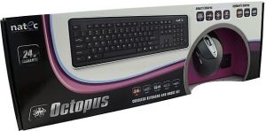 Klawiatura + mysz Natec OCTOPUS X-SCISSORS + MYSZ BLACK CORDLESS 2.4GHZ USB NANO ODBIORNIK! 2