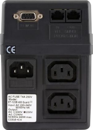 UPS EasyTouch ET-124 CZARNY 600 RS/RJ/AVR/2*IEC 2