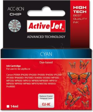 Tusz Activejet tusz ACC-8CN / CLI-8C (cyan) 1