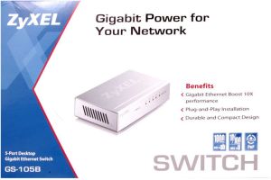Switch ZyXEL GS-105B 5x10/100/1000 Mbps Gigabit Ethernet 3
