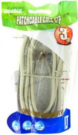 4World kabel krosowy RJ45, bez osłonki, Cat. 5e UTP, 3 m, szary (04707) 1