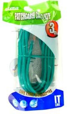 4World kabel krosowy RJ45, bez osłonki, Cat. 5e UTP, 3 m, zielony (04725) 1