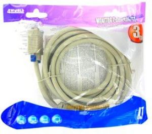 Kabel 4World D-Sub (VGA) - D-Sub (VGA) 3m szary (4690) 2