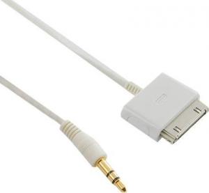 Kabel 4World Apple 30 pin - Jack 3.5mm 0.3m biały (5403) 1