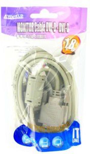 Kabel 4World DVI-D - DVI-D 1.8m szary (4694) 3