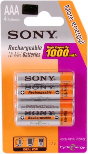 Sony Akumulator AAA / R03 1000mAh 4szt. 1