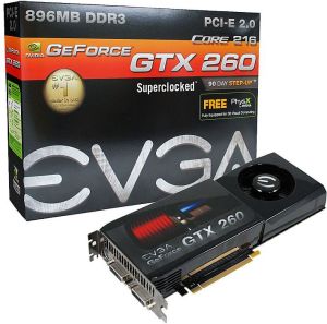 Karta graficzna EVGA GTX 260 55nm 896 MB DDR3/448b TV/DVI PCI-E (216 cores) SC 1