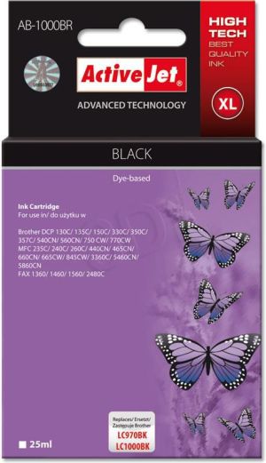 Tusz Activejet tusz AB-1000BR / LC1000BK / LC970BK (black) 1