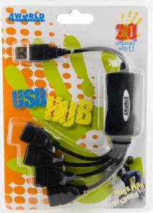 HUB USB 4World USB 2.0 4 porty pasywny ''ośmiornica'' (05490) 2