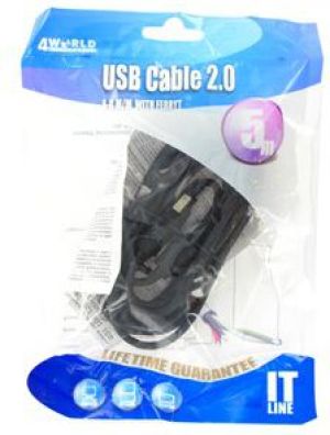 Kabel USB 4World USB-A - micro-B 5 m Czarny (5354) 1