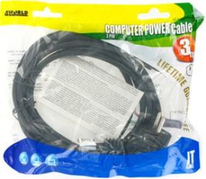 Kabel zasilający 4World komputerowy Euro/IEC C14 3.0m (05268) 2