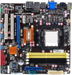 Płyta główna Asus M4A78-EM (PCX/VGA/DZW/GLAN/SATA/RAID/DDR2/CROSSFIREX) 1