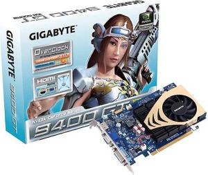 Karta graficzna Gigabyte GeForce 9400GT, CUDA, 1GB DDR2, HDMI/DVI, PCI-E, BOX (GV-N94TOC-1GI) 1