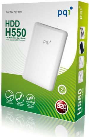 Dysk zewnętrzny SSD PQI  (H550 2,5" 320GB USB Turbo Boost White) 3