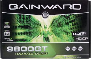 Karta graficzna Gainward GeForce 9800GT 1024MB DDR3/256bit DVI/HDMI PCI-E (600/1800) (426018336-0308) 4