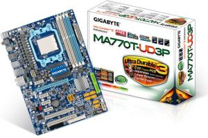 Płyta główna Gigabyte GA-MA770T-UD3P (PCX/DZW/GLAN/SATA/RAID/DDR3) 1