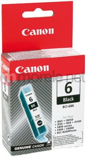 Tusz Canon Wkład atramentowy BCI6Bk BLACK (BJC 8200,S800) ( 4705A002 ) 1