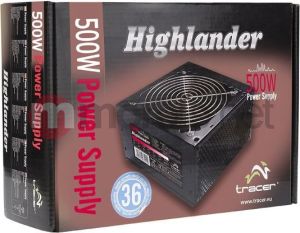 Zasilacz Tracer Highlander Silent 500W ATX 2.0 + kabel zasilający(TRAZAS19847) BOX 2