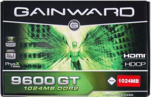Karta graficzna Gainward GeForce 9600GT 1024MB DDR2/128bit DVI/HDMI PCI-E (600/800) (4260183360512) 4