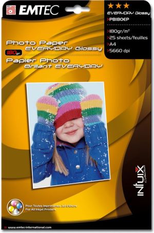 Emtec papier Photo Glossy Everyday A4 (EKSPPB180EP) 25 ark 1