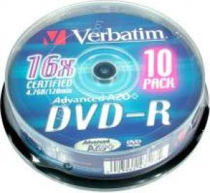 Verbatim DVD-R 4.7 GB 16x 10 sztuk (43521) 1