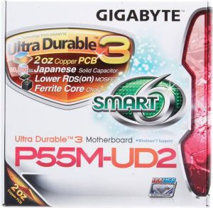 Płyta główna Gigabyte GA-P55M-UD2 (2xPCX/DZW/GLAN/SATA/RAID/DDR3/CrossFireX) 1