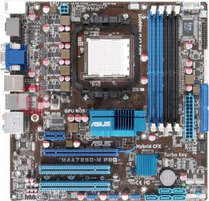 Płyta główna Asus M4A785D-M PRO (PCX/VGA/DZW/GLAN/SATA/RAID/DDR2/CrossFireX) 1