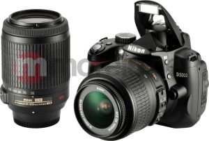 Lustrzanka Nikon D5000 + 18-55mm VR + 55-200mm VR 2