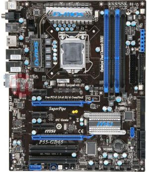 Płyta główna Beko P55-GD65 Intel P55 LGA1156 (PCX/DZW/2xGLAN/SATA/RAID/DDR3) (P55-GD65) 1