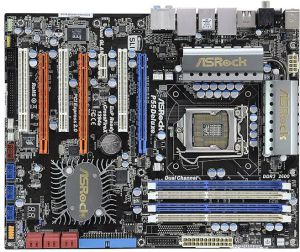 Płyta główna ASRock P55 DELUXE Intel P55 LGA1156 (3xPCX/DZW/2xGLAN/SATA/RAID/DDR3/CrossFireX/SLI) 1