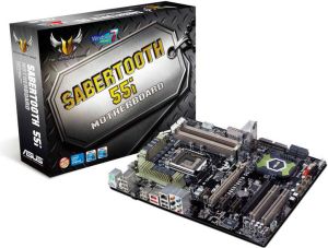Płyta główna Asus SABERTOOTH 55i Intel P55 LGA 1156 (2xPCX/DZW/GLAN/SATA/RAID/DDR3/SLI/CrossFireX) (SABERTOOTH 55I) 1