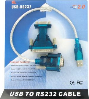 Kabel USB 4World USB-A - RS-232 Przezroczysty (01434) 1
