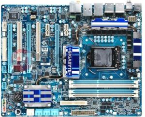 Płyta główna Gigabyte GA-P55A-UD5 Intel P55 LGA 1156 (3xPCX/DZW/2xGLAN/SATA2/USB3/RAID/DDR3/SLI/CrossFireX) 1
