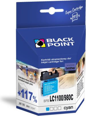 Tusz Black Point tusz BPBLC1100/980C (LC-1100C, LC-980C) Cyan 1