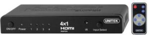 Unitek Przełącznik HDMI, 4 wejścia, 1 wyjście (Y-5410) 1